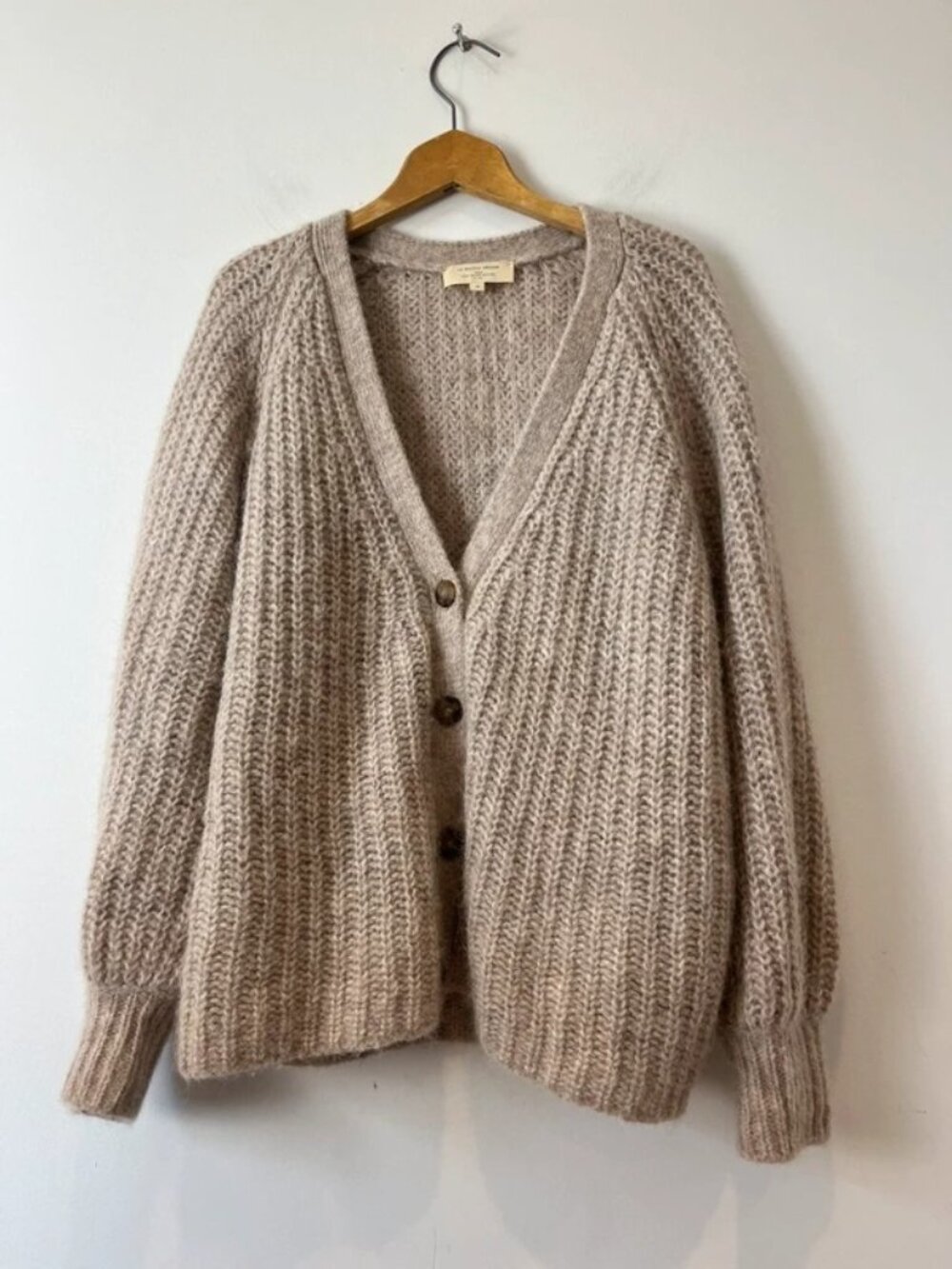 Sezane Women's Basile Cardigan Medium Light Beige M
